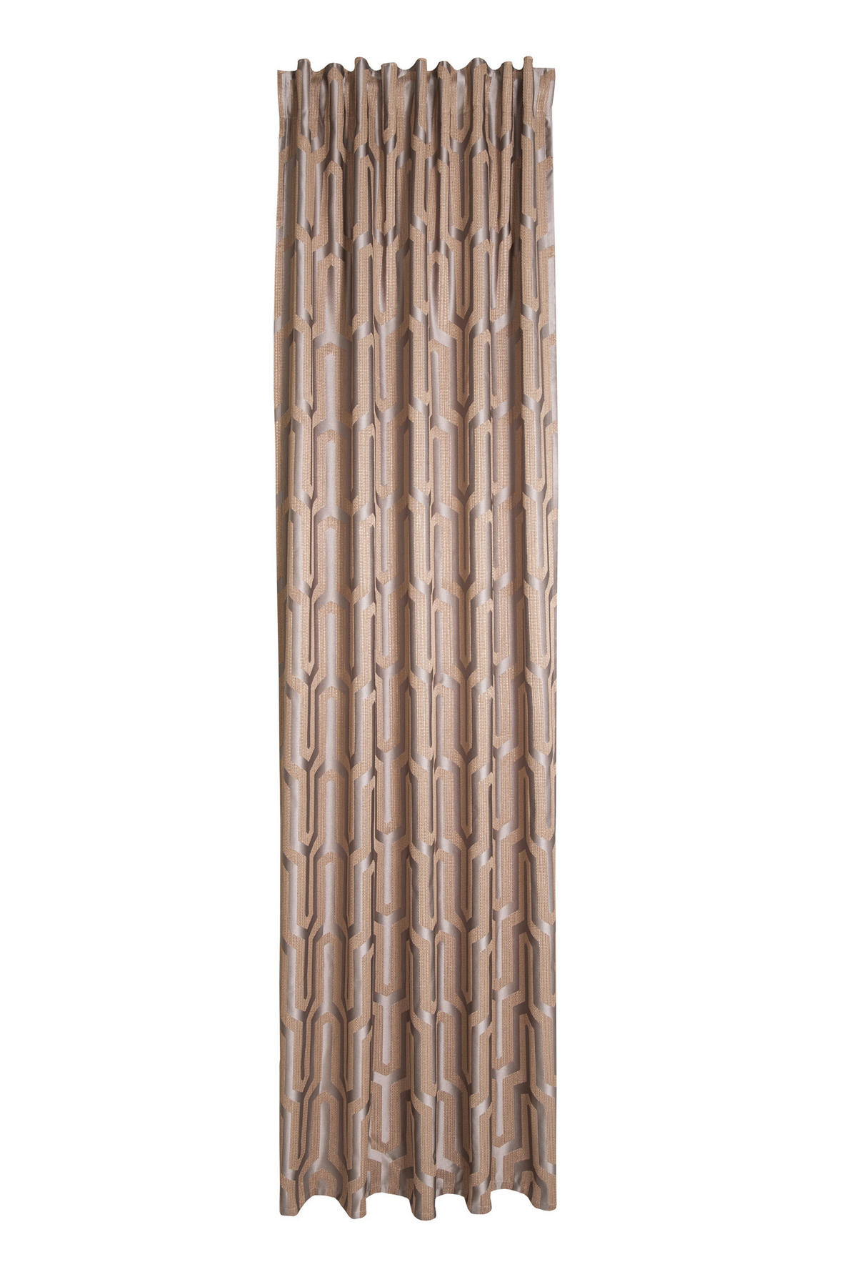FERTIGVORHANG blickdicht  - Hellbraun/Goldfarben, Basics, Textil (140/245cm)