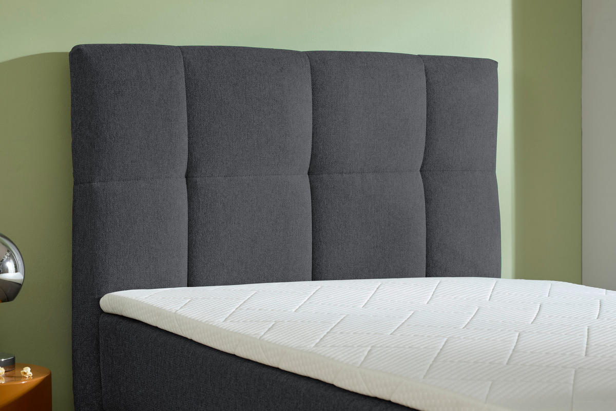 BOXBETT 90/200 cm  in Dunkelgrau  - Dunkelgrau, KONVENTIONELL, Textil (90/200cm) - Boxxx