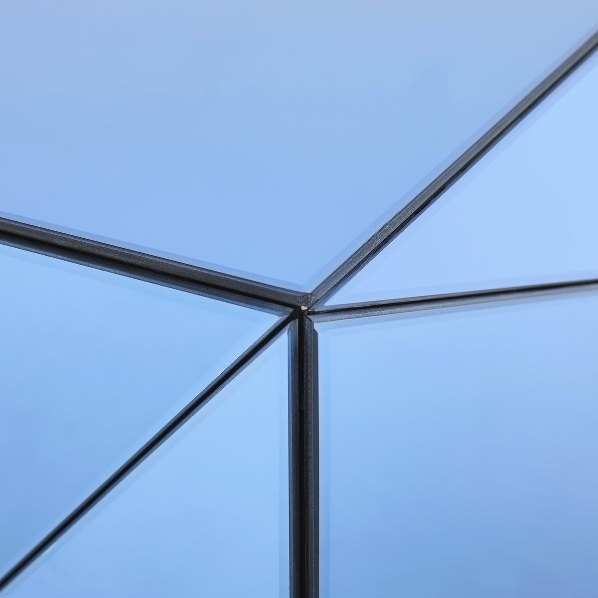 BEISTELLTISCH 40/40/40 cm Blau quadratisch  - Blau, Trend, Glas/Holzwerkstoff (40/40/40cm) - Novel