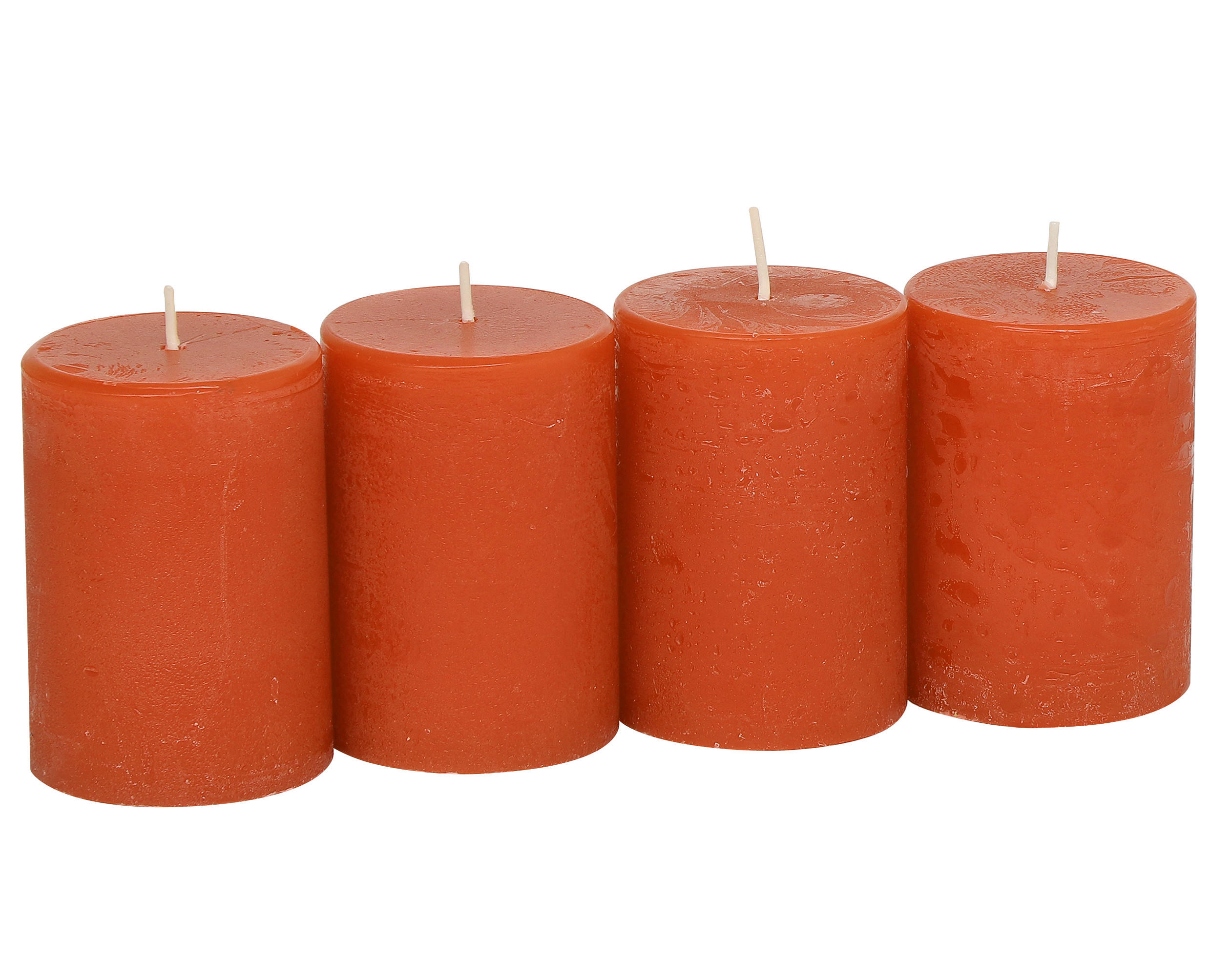 STUMPENKERZENSET  - Orange, KONVENTIONELL, Paraffin (23,2/8,0cm) - Steinhart