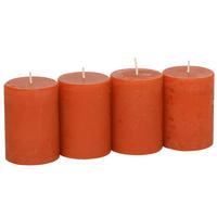 STUMPENKERZENSET  - Orange, KONVENTIONELL, Paraffin (23,2/8,0cm) - Steinhart