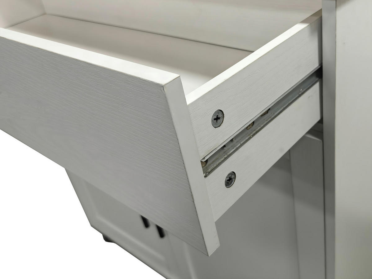 SERVIERWAGEN in Weiß  - Schwarz/Weiß, Basics, Holz/Holzwerkstoff (90/88/47cm) - MID.YOU