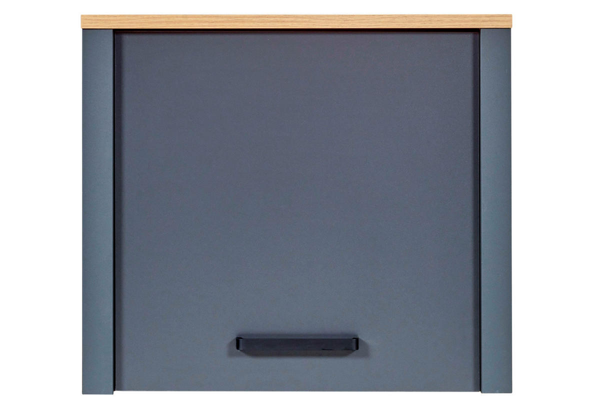 KÜCHENLEERBLOCK   in Anthrazit, Eiche Artisan  - Anthrazit/Schwarz, MODERN, Glas/Holzwerkstoff (430/227/60cm) - home24