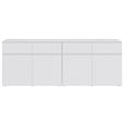 SIDEBOARD  220/80/40 cm 4 Schublade(n)  - Silberfarben/Weiß, Design, Holzwerkstoff/Kunststoff (220/80/40cm) - Xora
