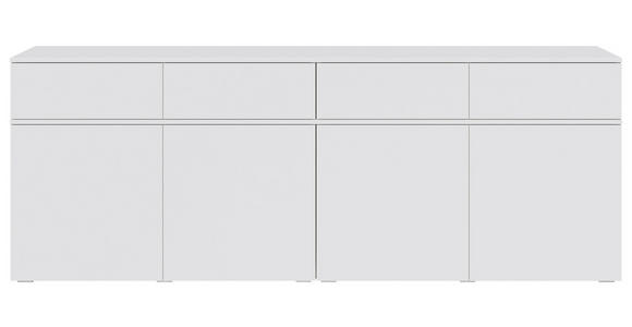 SIDEBOARD  220/80/40 cm 4 Schublade(n)  - Silberfarben/Weiß, Design, Holzwerkstoff/Kunststoff (220/80/40cm) - Xora