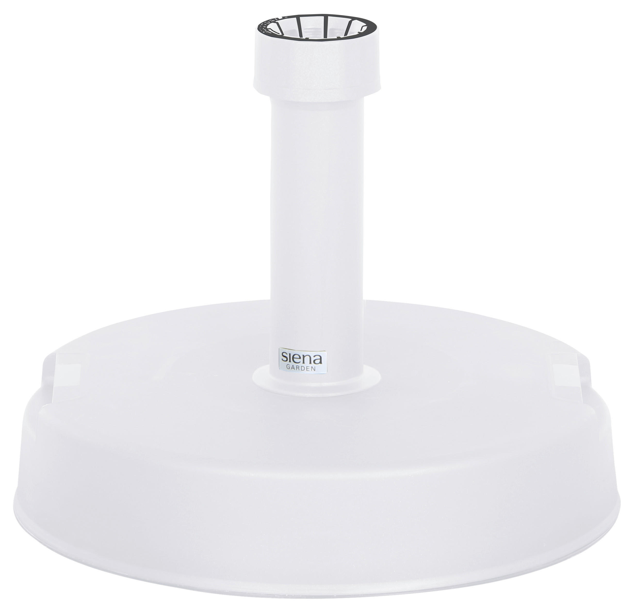 SONNENSCHIRMSTÄNDER Weiß  - Weiß, KONVENTIONELL, Kunststoff/Stein (40/9/40cm) - Siena Garden