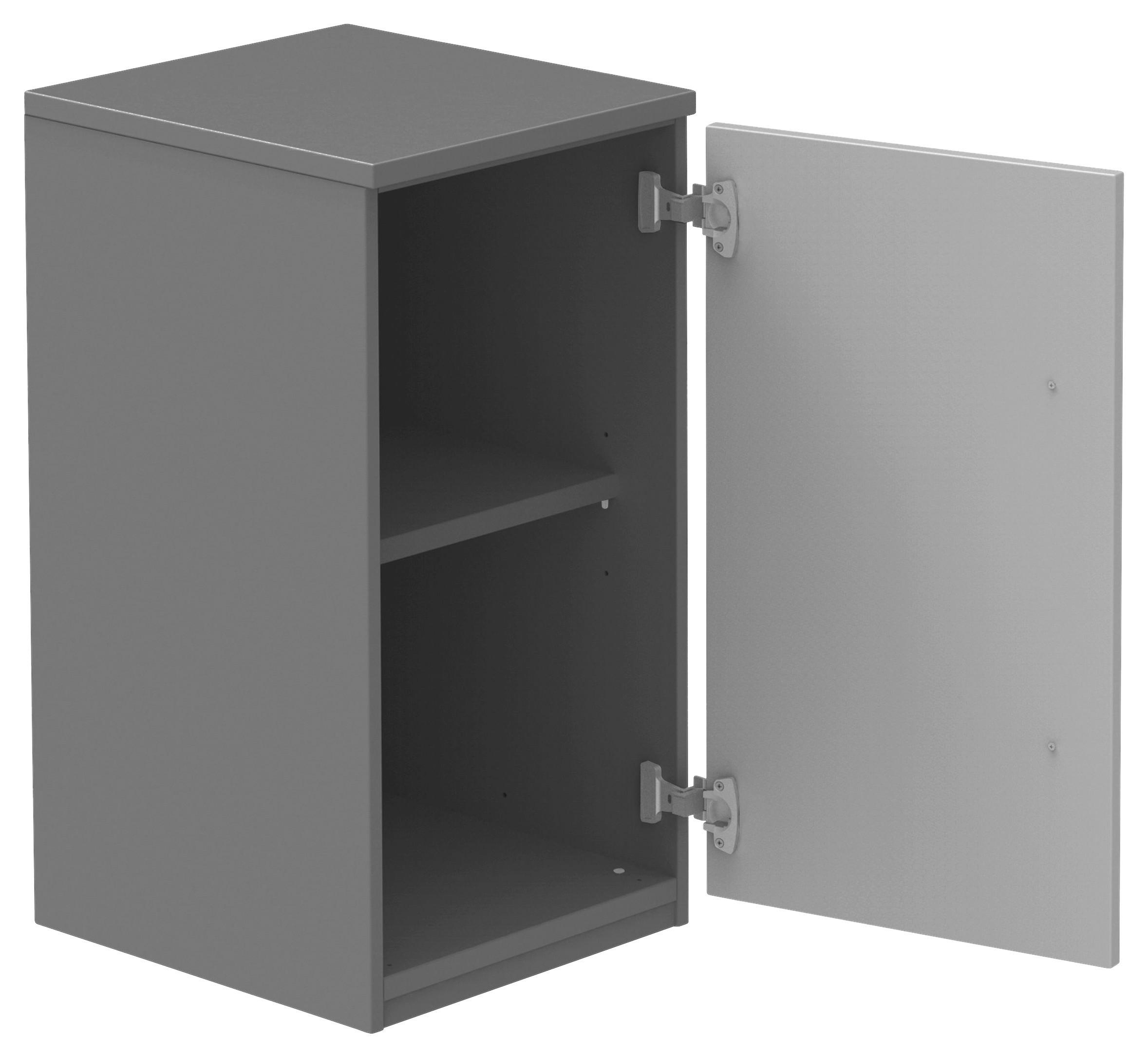 AKTENSCHRANK Anthrazit, Hellgrau - Anthrazit/Hellgrau, KONVENTIONELL, Holzwerkstoff (40/76,5/43cm) - Moderano