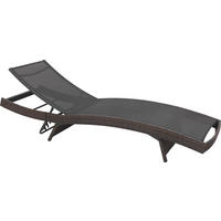 LEŽALJKA VRTNA  smeđa, crna  metal, plastika, tekstil      - smeđa/crna, Design, metal/tekstil (203/38/69cm) - Ambia Garden