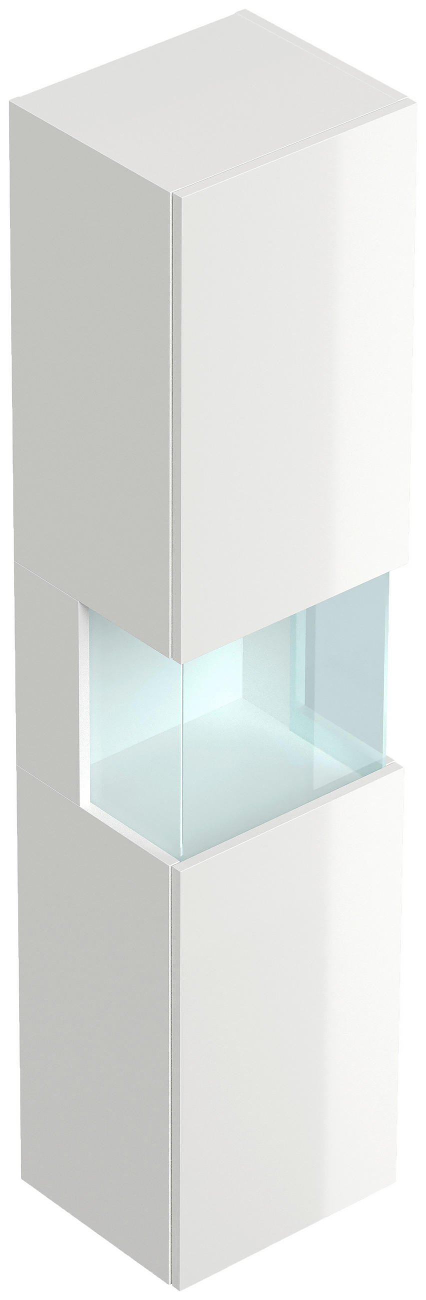 BADEZIMMER 3-teilig  in 60 cm  - Weiß Hochglanz/Weiß, Basics, Keramik/Holzwerkstoff (60cm) - MID.YOU