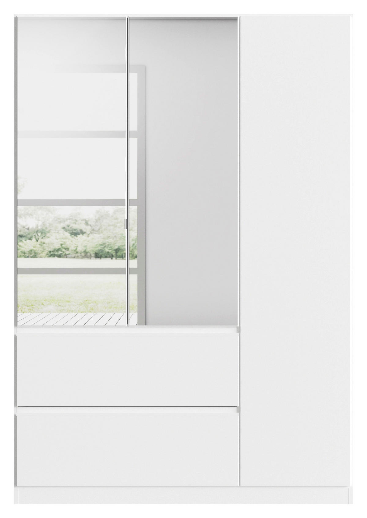 DREHTÜRENSCHRANK in Weiss  - Weiss, Modern, Holzwerkstoff (136/197/54cm) - Rauch Möbel