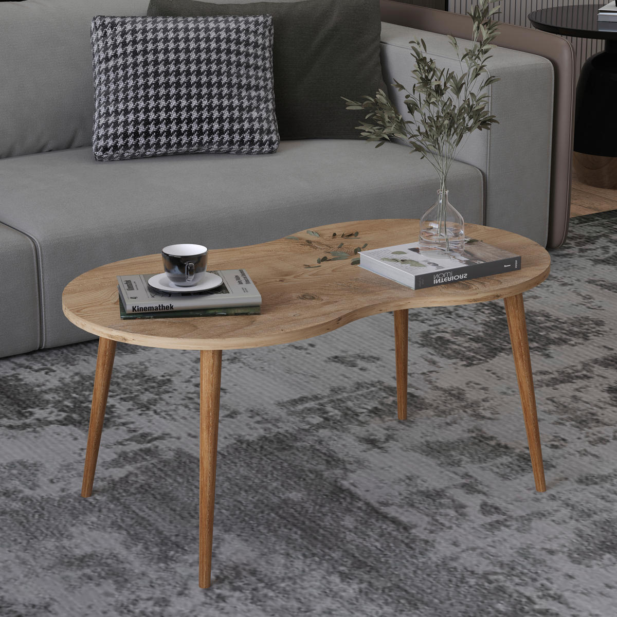 COUCHTISCH 90/41/42 cm organisch Honigeiche  - Honigeiche, Design, Holzwerkstoff (90/41/42cm) - MID.YOU
