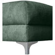 ECKSOFA  in Chenille Waldgrün  227/329 cm  - Waldgrün/Chromfarben, KONVENTIONELL, Textil/Metall (227/329cm) - Carryhome