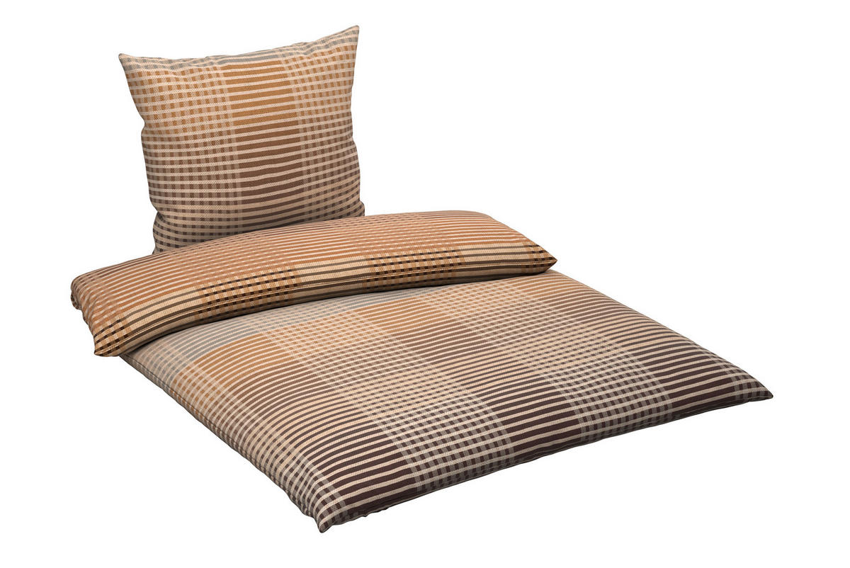 BETTWÄSCHE Flanell 200/200 cm  - Braun, Textil (200/200cm) - Novel