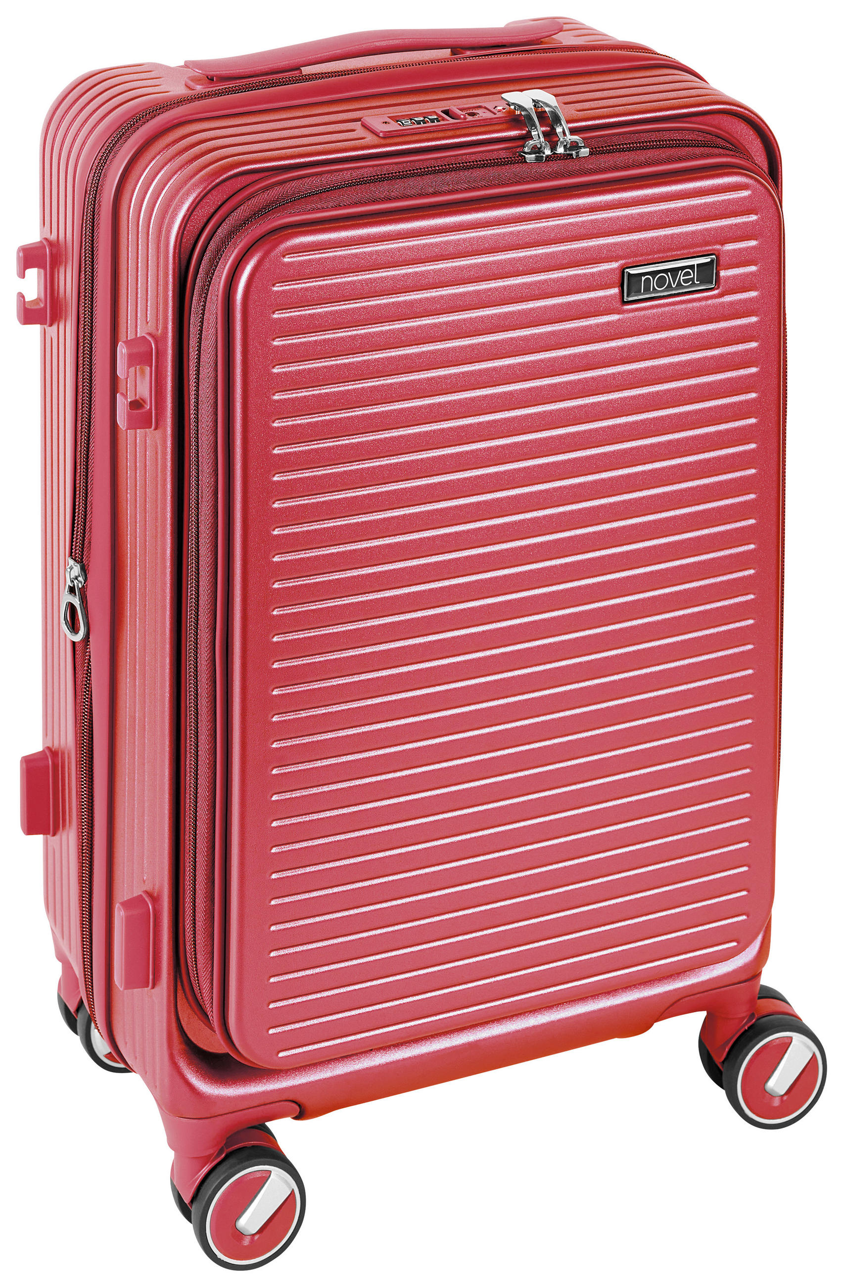 REISEKOFFER Weinrot  - Weinrot, Design, Kunststoff/Textil (35/55/24cm) - Novel