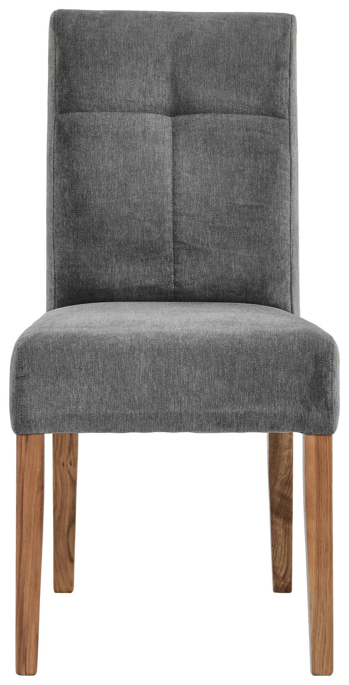 STUHL Webstoff Eichefarben, Dunkelgrau Eiche massiv  - Eichefarben/Dunkelgrau, KONVENTIONELL, Holz/Textil (47,5/91,5/63cm) - Cantus