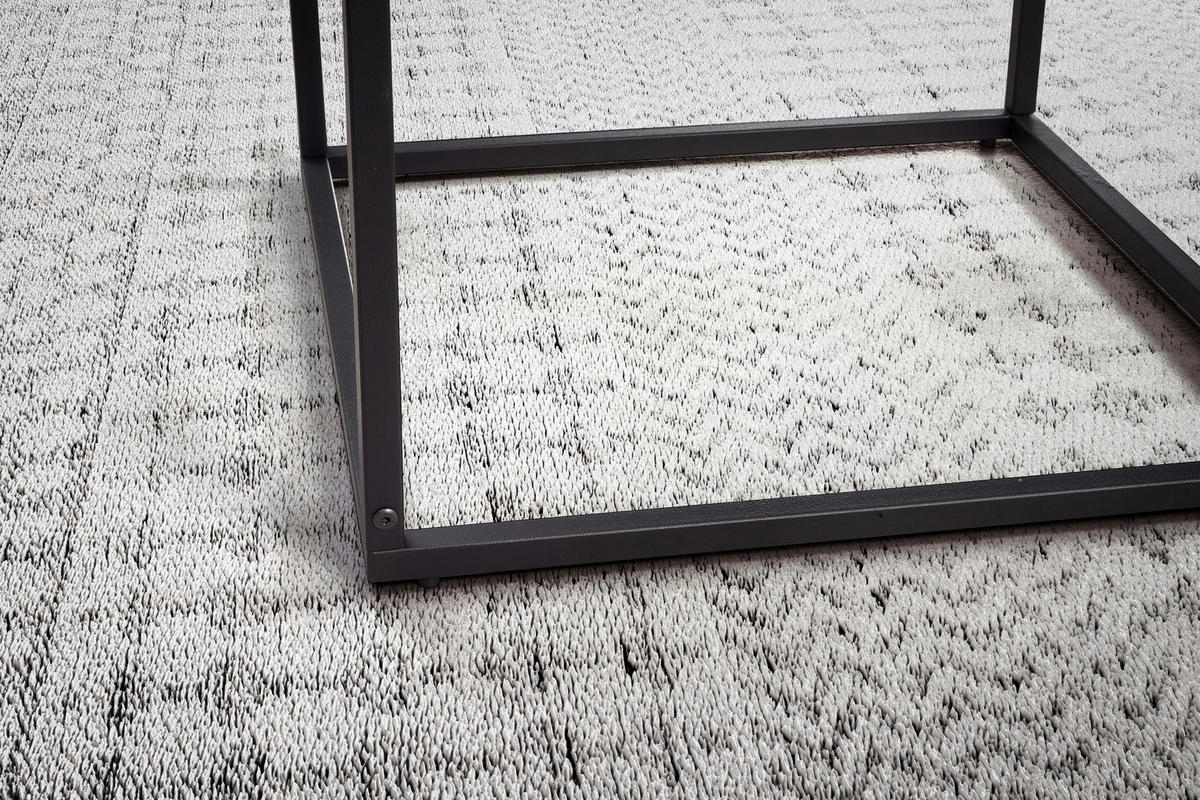 COUCHTISCH in Glas 58/58/43,5 cm  - Schwarz, Design, Glas/Metall (58/58/43,5cm) - MID.YOU