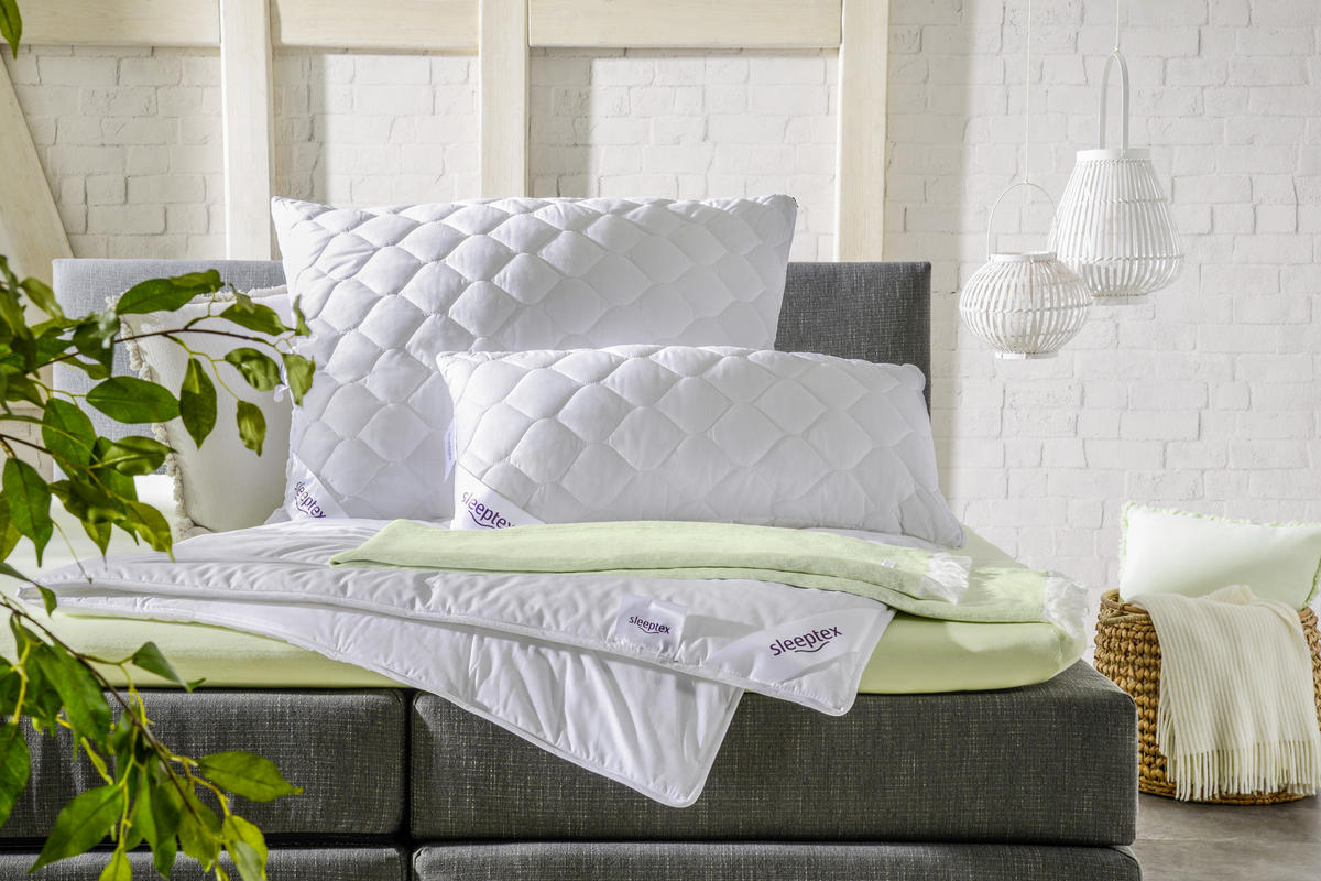 POLŠTÁŘ POD HLAVU, 70/90 cm - bílá, Basics, textil (70/90cm) - Sleeptex