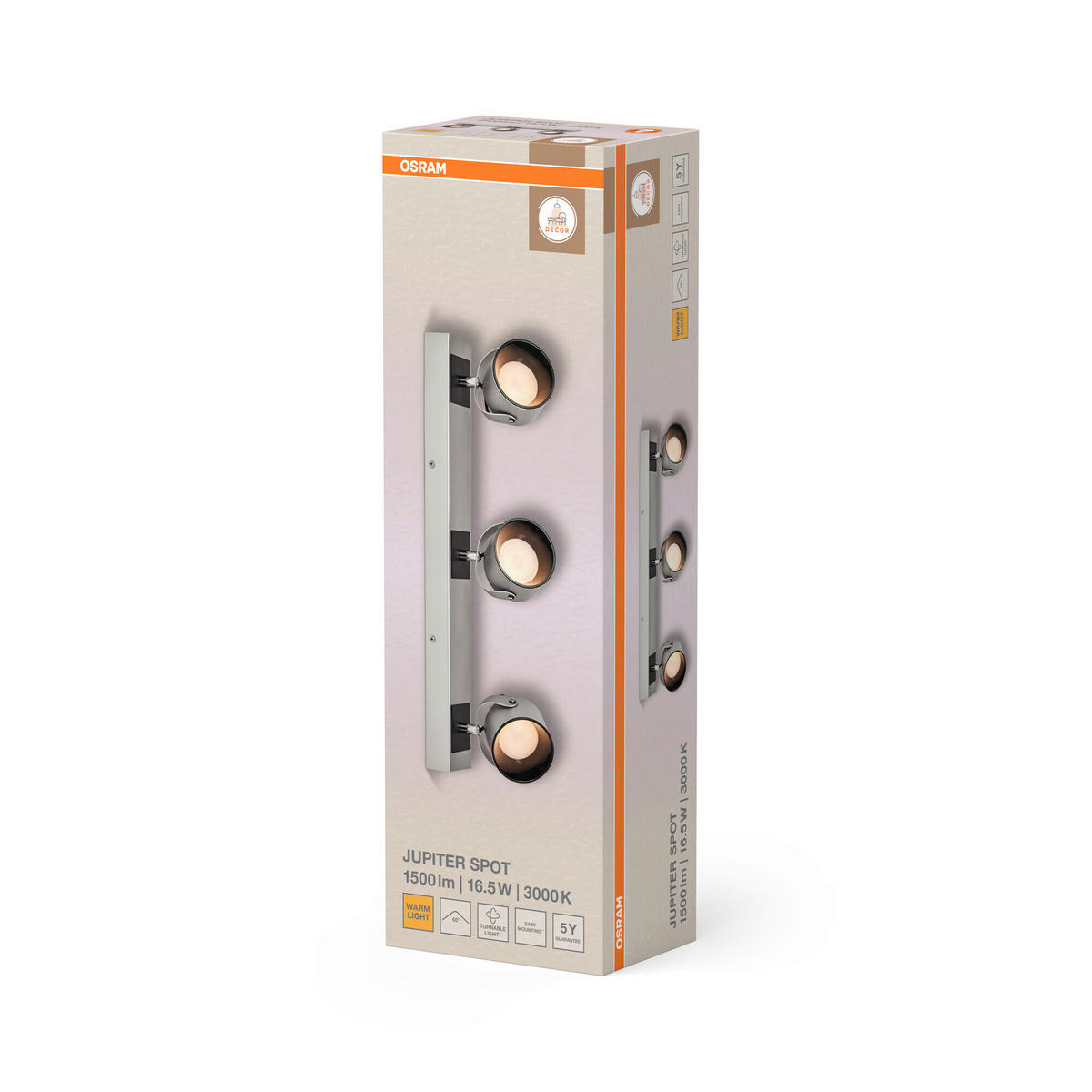 LED-STRAHLER 50/8,3/15 cm   - Silberfarben, Basics, Kunststoff/Metall (50/8,3/15cm) - Osram