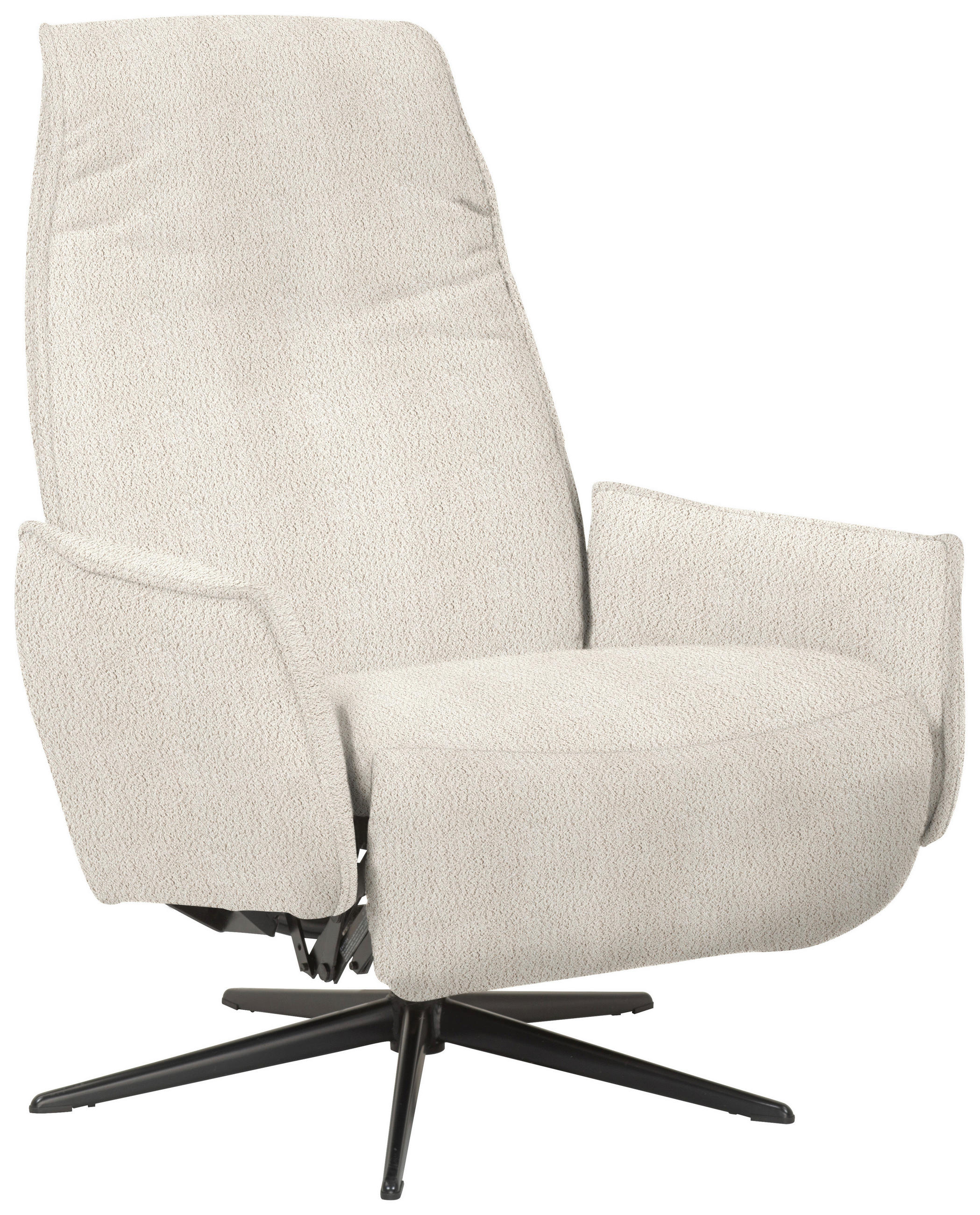 RELAXSESSEL in Textil Beige  - Beige/Schwarz, Design, Textil/Metall (76/103/86cm) - Welnova