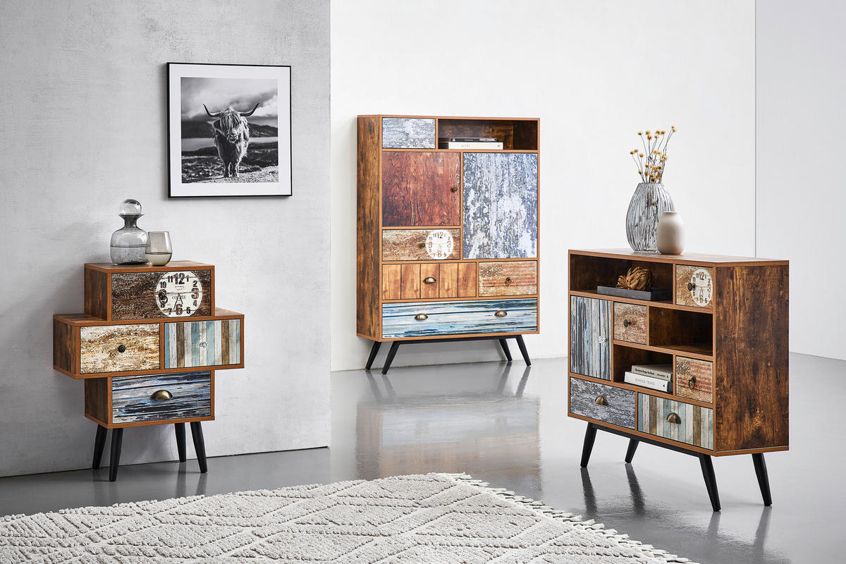 KOMMODE  in 93/80/29 cm  - Klar/Hellbraun, LIFESTYLE, Holzwerkstoff/Kunststoff (93/80/29cm) - Carryhome