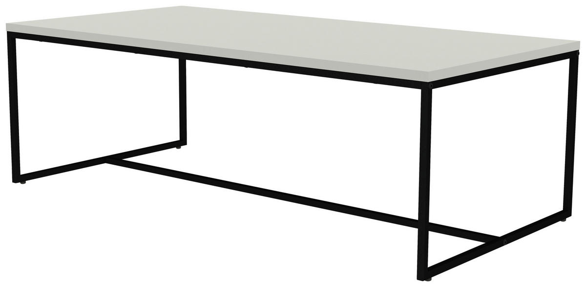 KONFERENČNÍ STOLEK, bílá, kompozitní dřevo, 120/60/40 cm - bílá/černá, Design, kov/kompozitní dřevo (120/60/40cm)