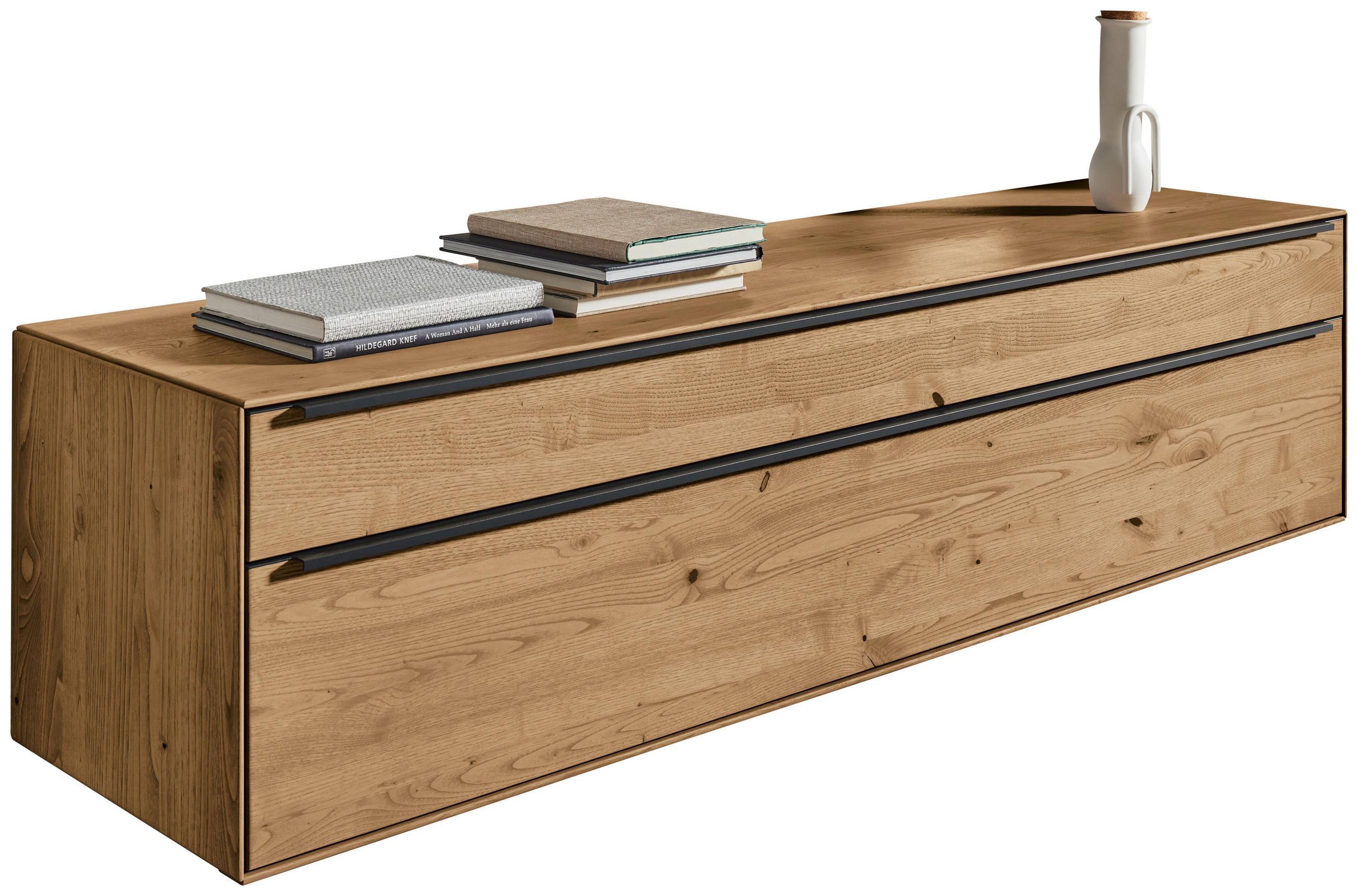 LOWBOARD Kastanienfarben  182/47,1/47,1 cm  - Kastanienfarben/Anthrazit, Natur, Holz/Metall (182/47,1/47,1cm) - Valnatura