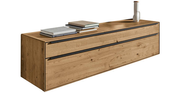 LOWBOARD Kastanienfarben  182/47,1/47,1 cm  - Kastanienfarben/Anthrazit, Natur, Holz/Metall (182/47,1/47,1cm) - Valnatura