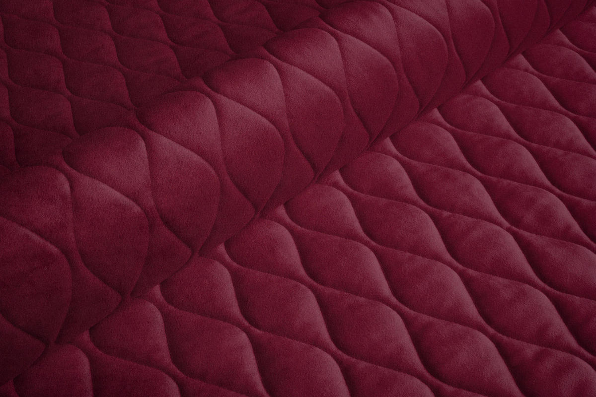 SCHLAFSOFA in Samt Weinrot  - Weinrot/Goldfarben, Design, Textil/Metall (235/96/104cm) - MID.YOU