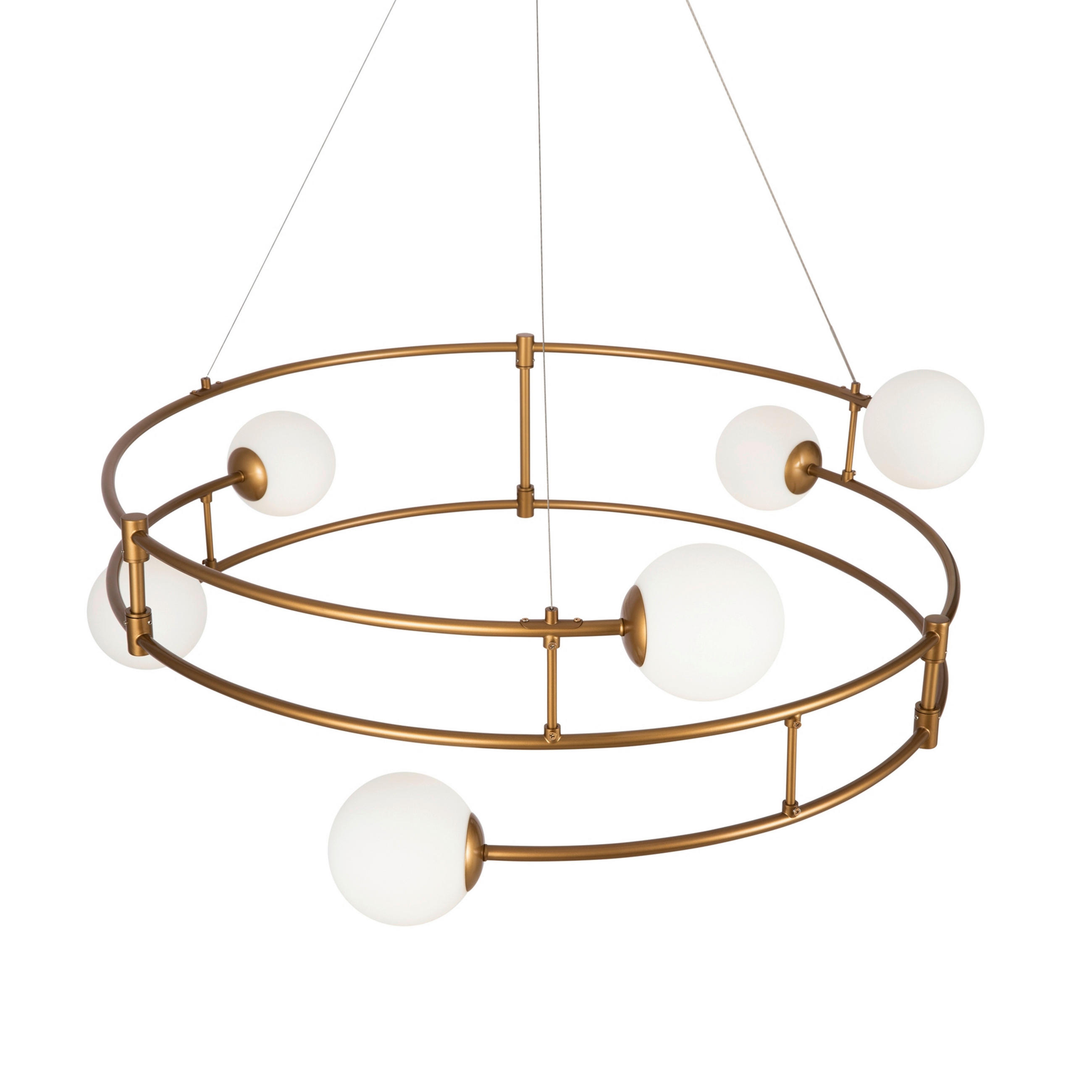 PENDELLEUCHTE  81,2/32/81,2 cm   - Goldfarben, Basics, Glas/Metall (81,2/32/81,2cm) - MAYTONI
