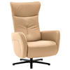 RELAXSESSEL in Leder Honig  - Schwarz/Honig, Design, Leder/Metall (76/112/83cm) - Beldomo Speed