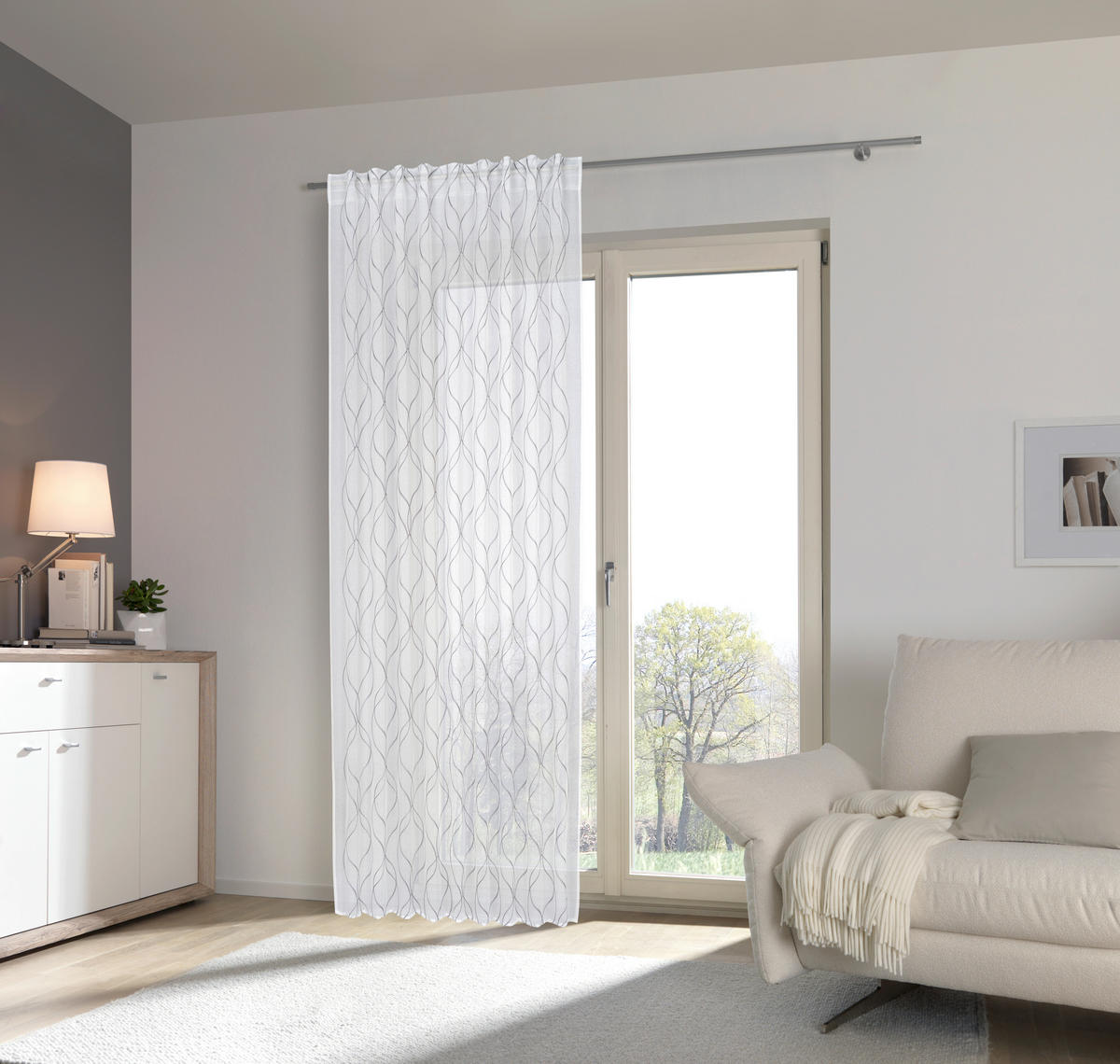 FERTIGVORHANG  - Grau, Basics, Textil (140/245cm) - Esposa