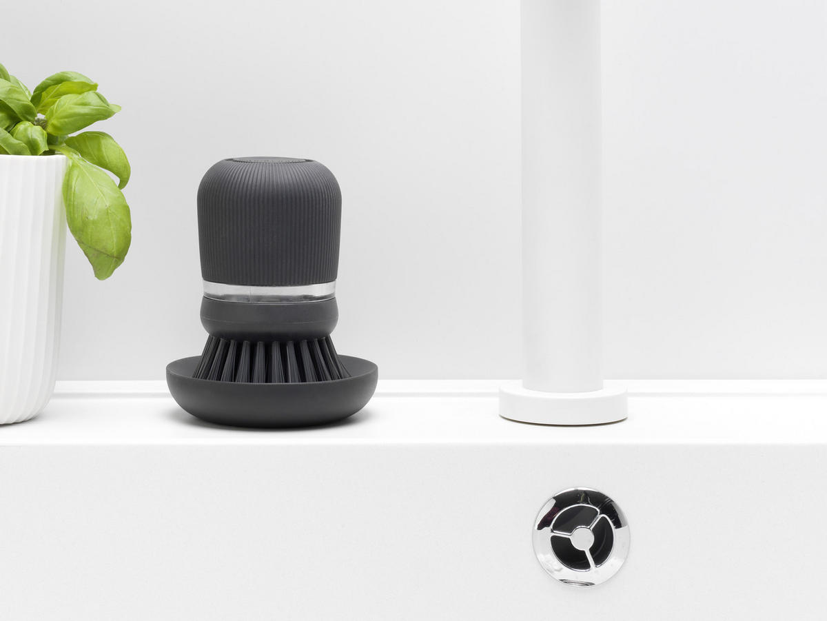 ŠČETKA ZA POMIVANJE - temno siva, Design, umetna masa (8,5/10,5/8,5cm) - Brabantia