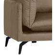 ECKSOFA in Samt Hellbraun  - Hellbraun/Schwarz, Design, Textil/Metall (241/200cm) - Carryhome