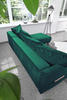 ECKSCHLAFSOFA Smaragdgrün Velours  - Smaragdgrün/Schwarz, Basics, Holz/Textil (225/80/90/155cm) - MID.YOU