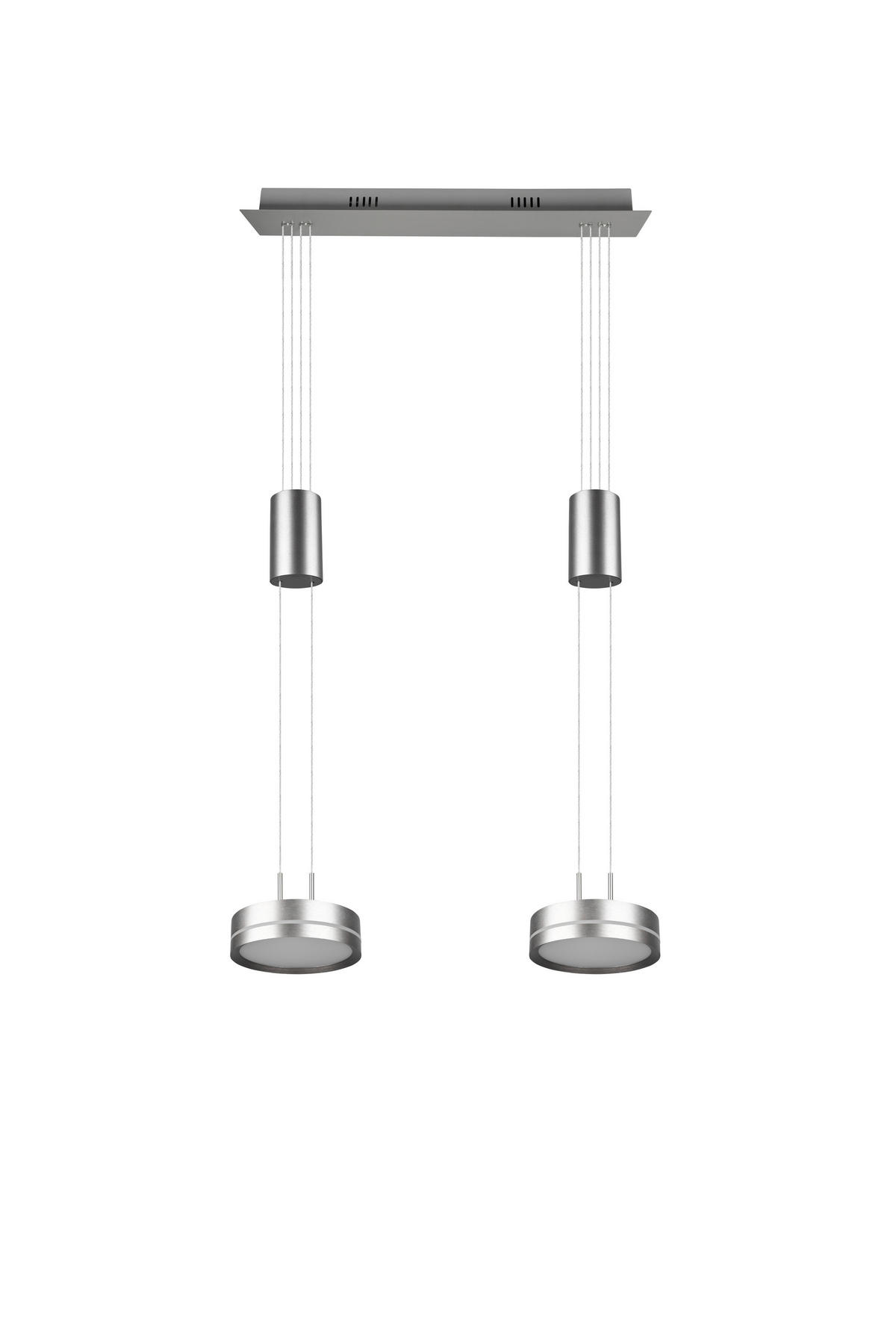 LED-HÄNGELEUCHTE 55/14/150 cm    - Nickelfarben, Basics, Metall (55/14/150cm) - Trio Leuchten