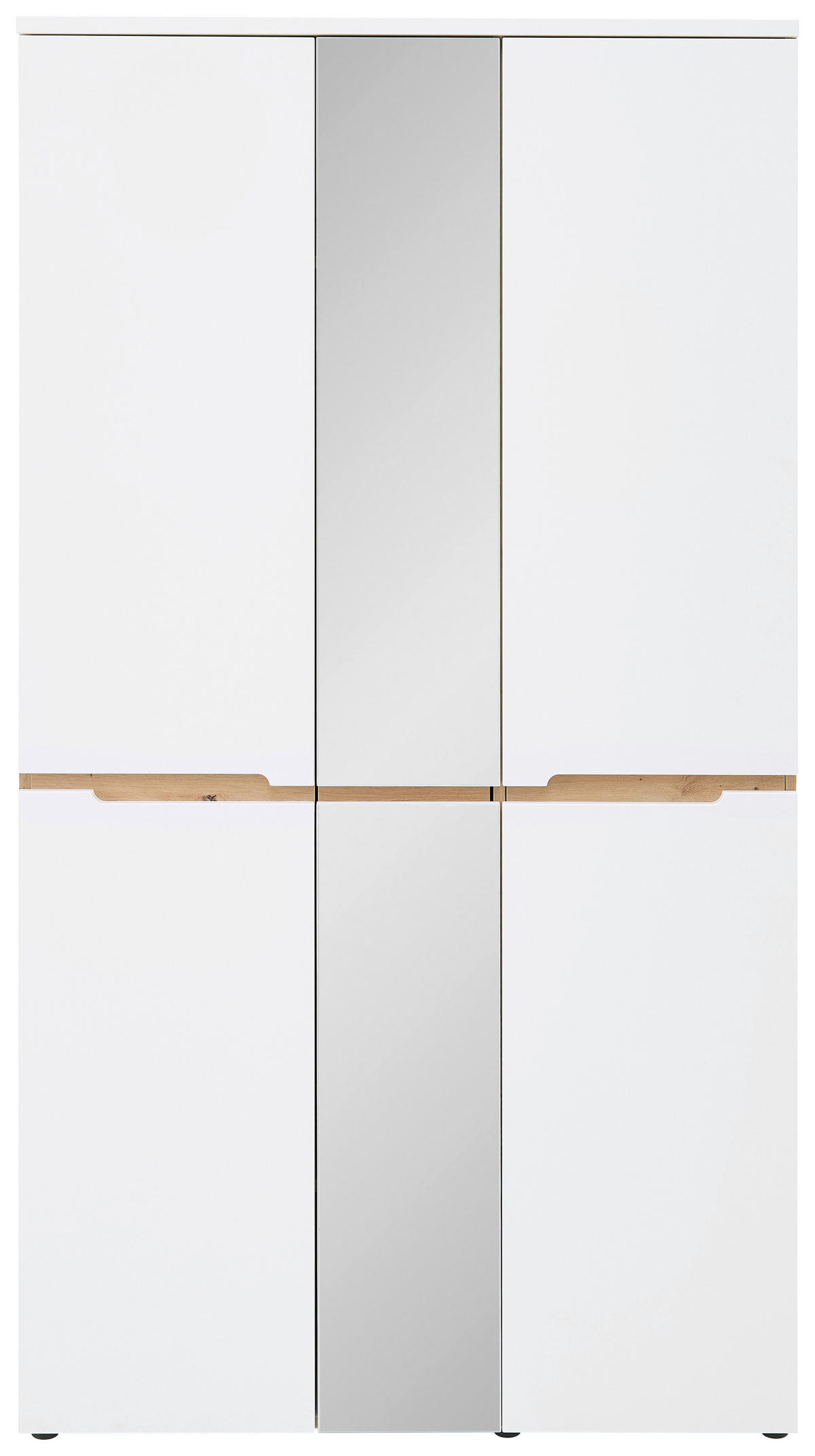 ORMAR GARDEROBNI  bijela, hrast Artisan  - bijela/hrast Artisan, Design, staklo/drvni materijal (105/192/38cm) - Voleo