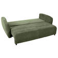 SCHLAFSOFA  mit Liegefunktion, Schlafen auf Sitzhöhe, Rücken echt Flachgewebe Olivgrün  - Schwarz/Olivgrün, KONVENTIONELL, Kunststoff/Textil (250/74/108cm) - Carryhome