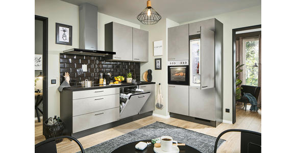 ECKKÜCHE 220/120 cm  in Graphitfarben, Schwarz, Sandfarben  - Sandfarben/Schwarz, Design, Holzwerkstoff/Metall (220/120cm) - Xora