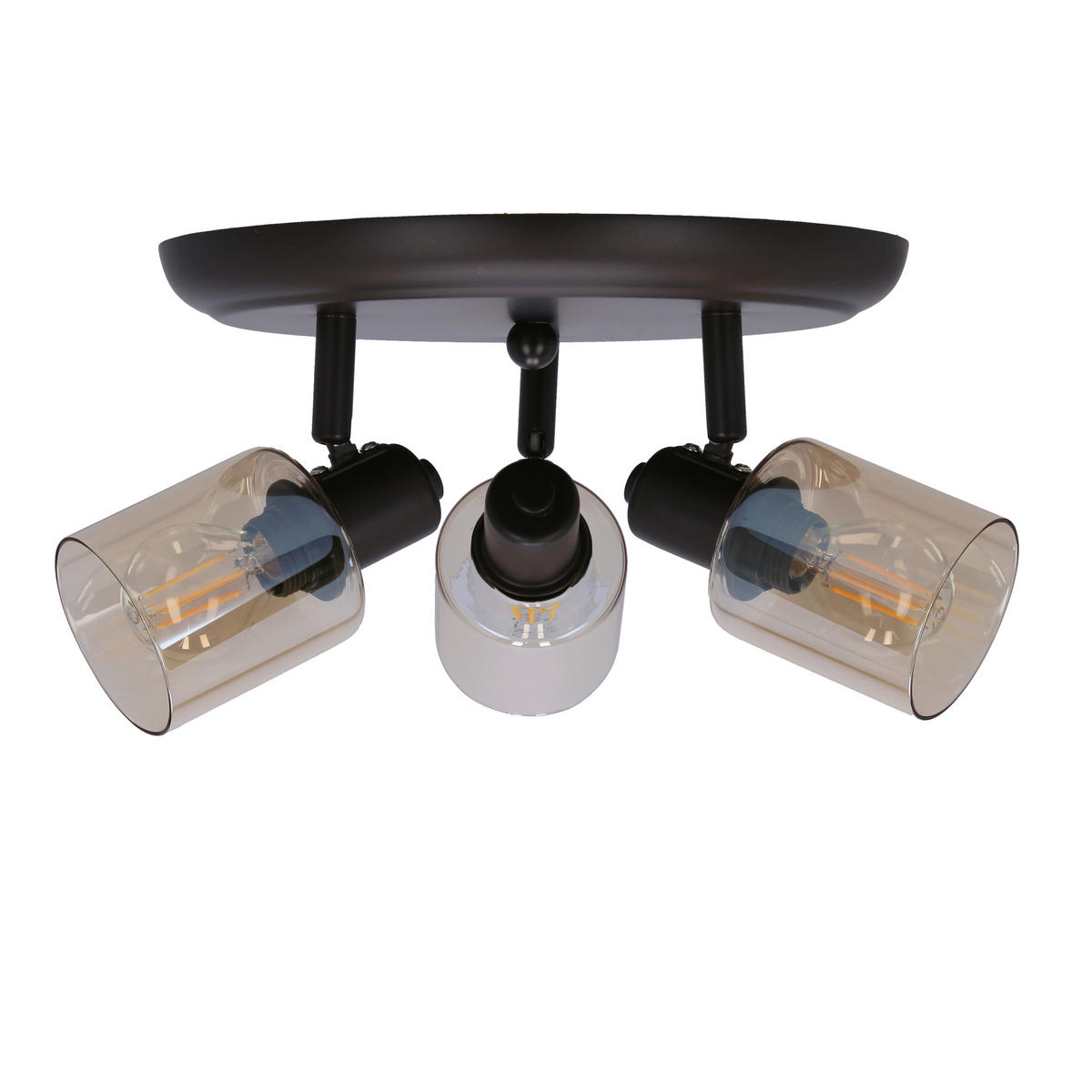 DECKENLEUCHTE Agra 35/35/17 cm  - Schwarz, Design, Glas (35/35/17cm)