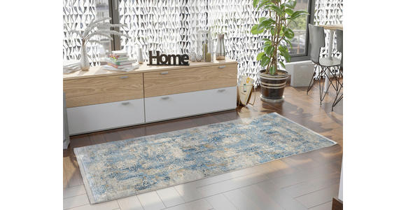 LÄUFER 80/200 cm Avignon Blau, Grau - Blau/Grau, Design, Textil (80/200cm) - Dieter Knoll