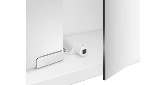 SPIEGELSCHRANK 67,4/60/22 cm  - Silberfarben/Weiß, Basics, Glas/Holz (67,4/60/22cm) - Xora