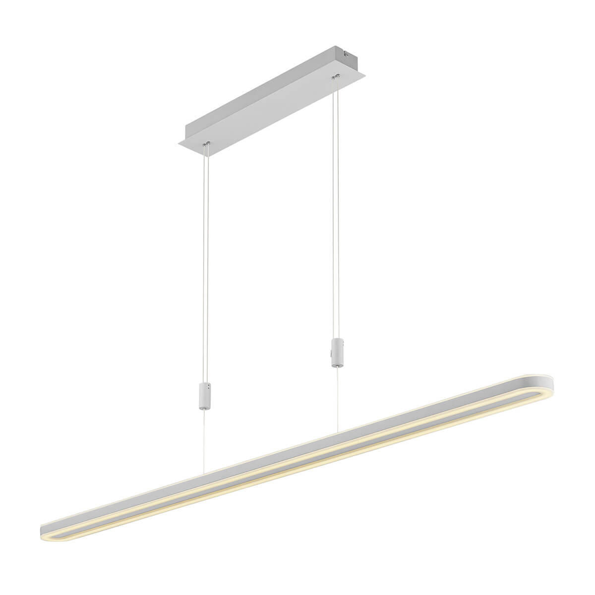 LED-HÄNGELEUCHTE Charli 126/4,5/150 cm   - Weiß, Design, Metall (126/4,5/150cm) - Hell