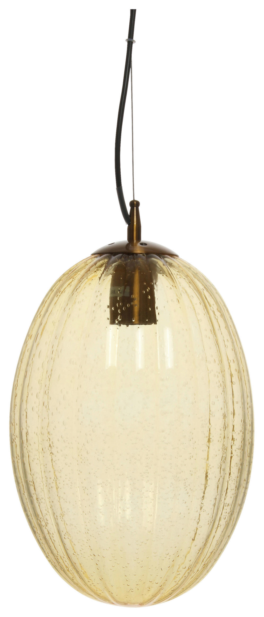 ZÁVĚSNÉ SVÍTIDLO, 23/23/36 cm  - jantarové barvy, Basics, kov/sklo (23/23/36cm) - MID.YOU