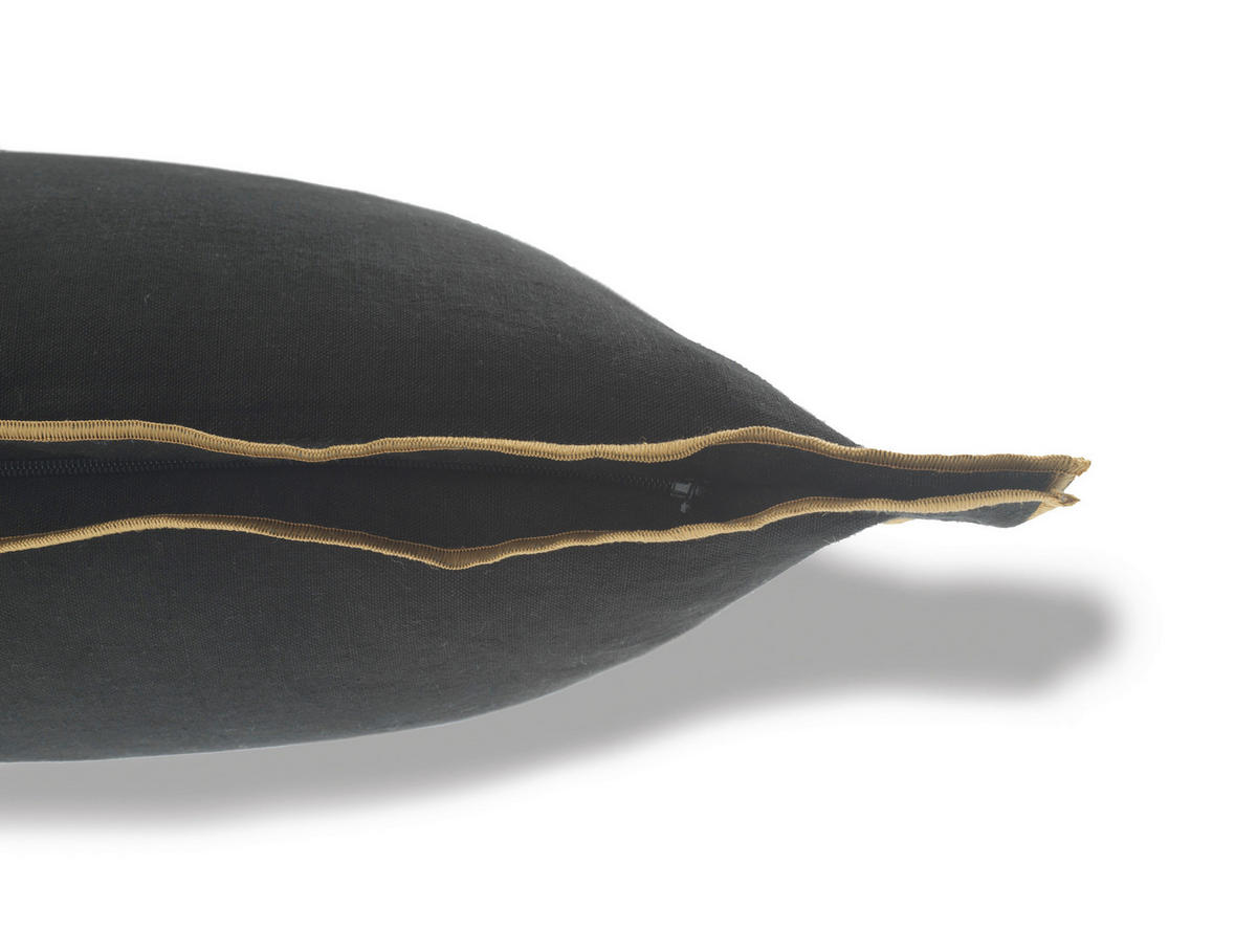 KISSENHÜLLE SW-LOOK 38/38 cm  - Schwarz, Basics, Textil (38/38cm) - Schöner Wohnen