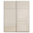 SCHWEBETÜRENSCHRANK 181/223/67 cm 2-türig Champagner  - Champagner/Alufarben, KONVENTIONELL, Glas/Holzwerkstoff (181/223/67cm) - Novel