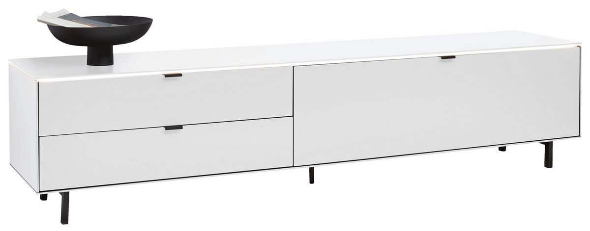 NIZKA OMARICA bela  - črna/bela, Design, kovina/les (216,8/50,1/46cm) - Dieter Knoll