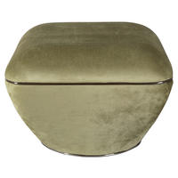 HOCKERTextil Graphitfarben, Grün  - Graphitfarben/Grün, Design, Textil/Metall (60/42,5cm) - Kayoom