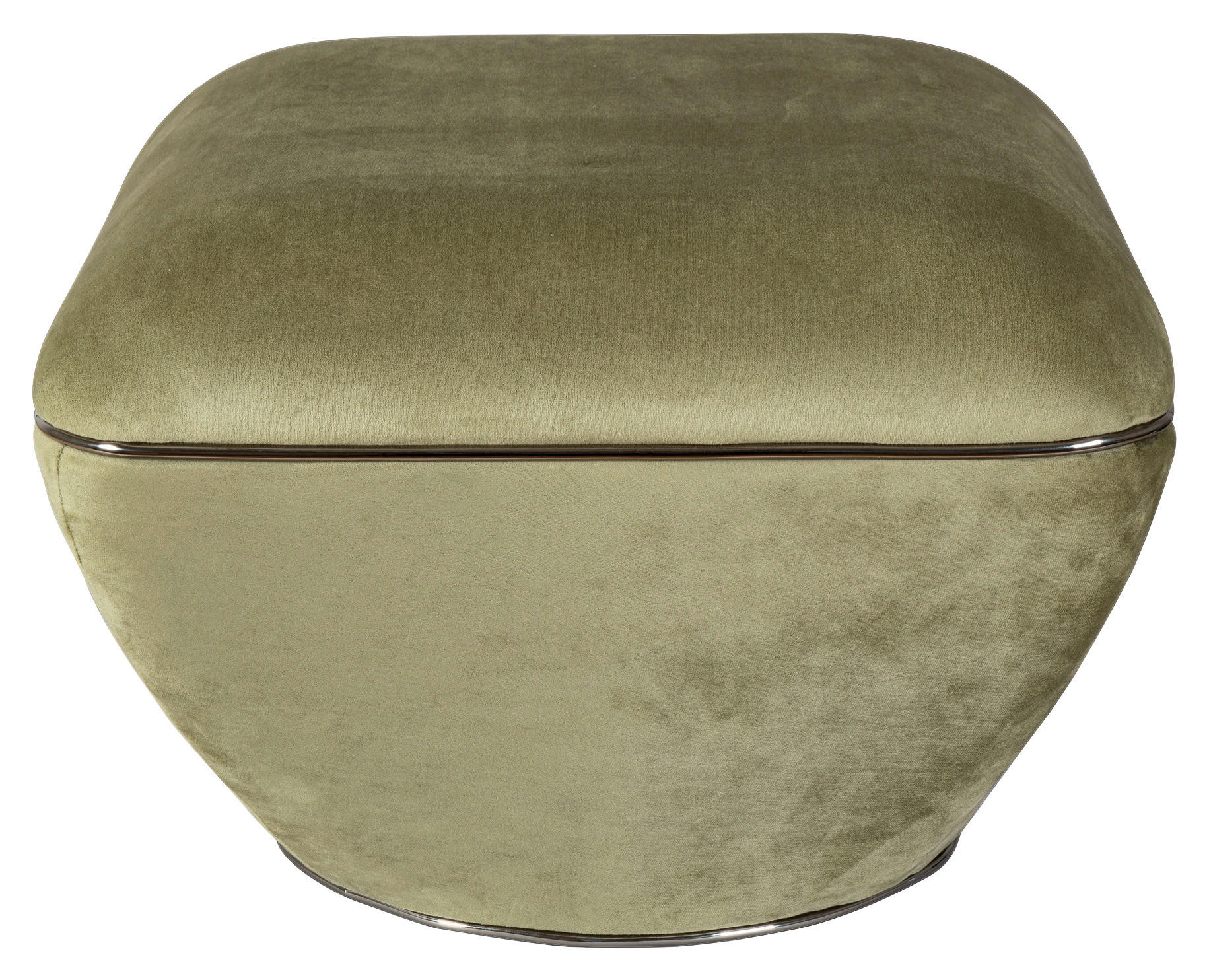 Taburet din textil, grafit, verde