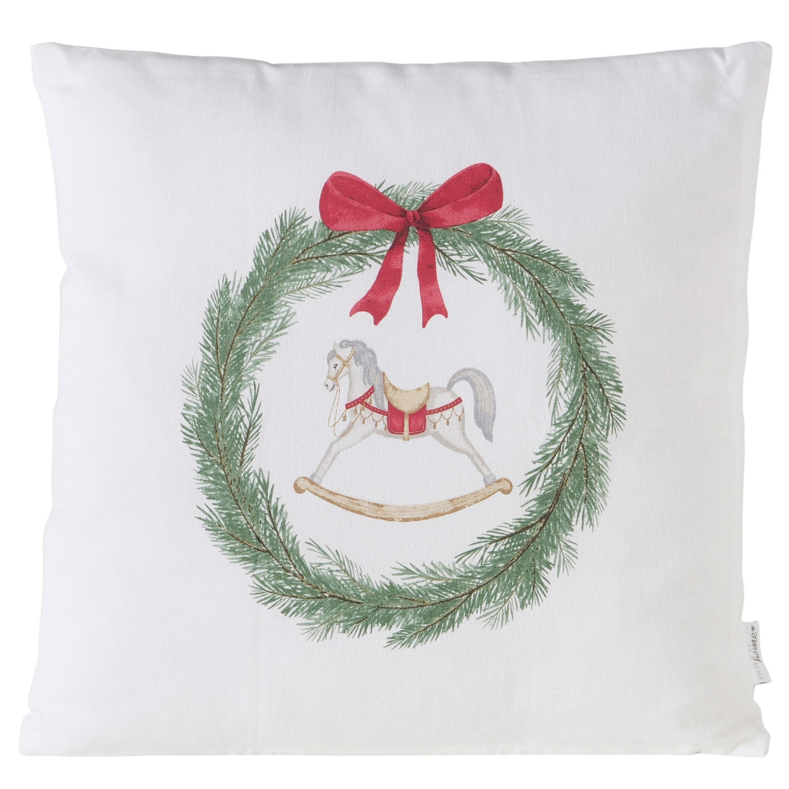 ZIERKISSEN  - Rot/Weiß, Basics, Textil (45/45/8cm) - Boltze Home