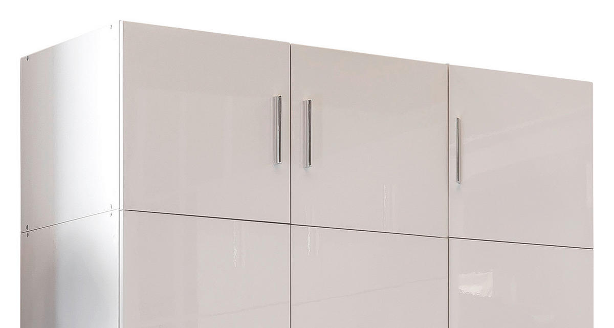 AUFSATZSCHRANK 120/40/54 cm   - Chromfarben/Weiß, Design, Holzwerkstoff/Kunststoff (120/40/54cm) - Xora